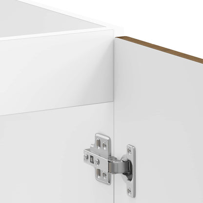 Mobiletto per lavabo Porto 2 pcs Marrone Legno multistrato