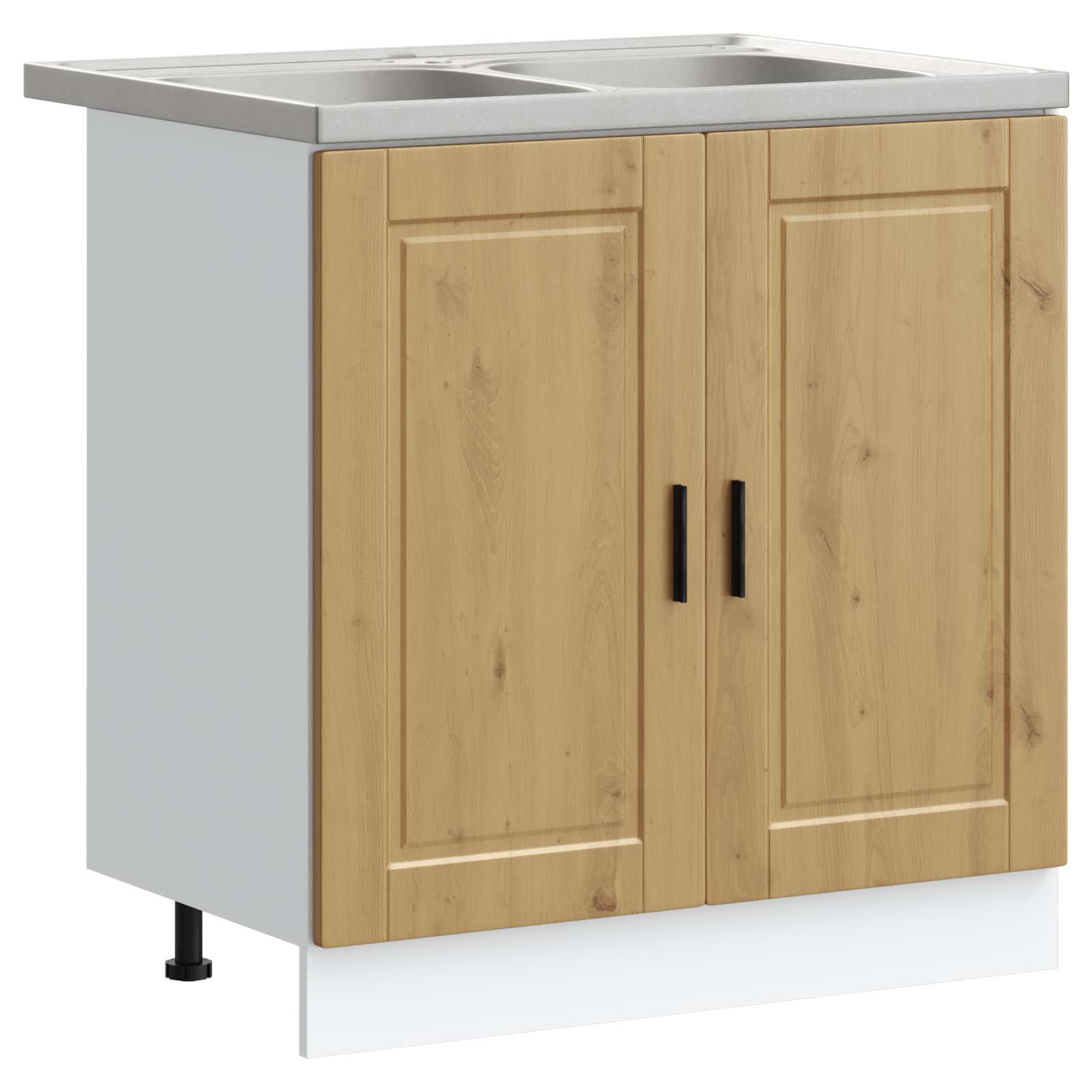 Mobiletto per lavabo Porto 2 pcs Marrone Legno multistrato | homemem39