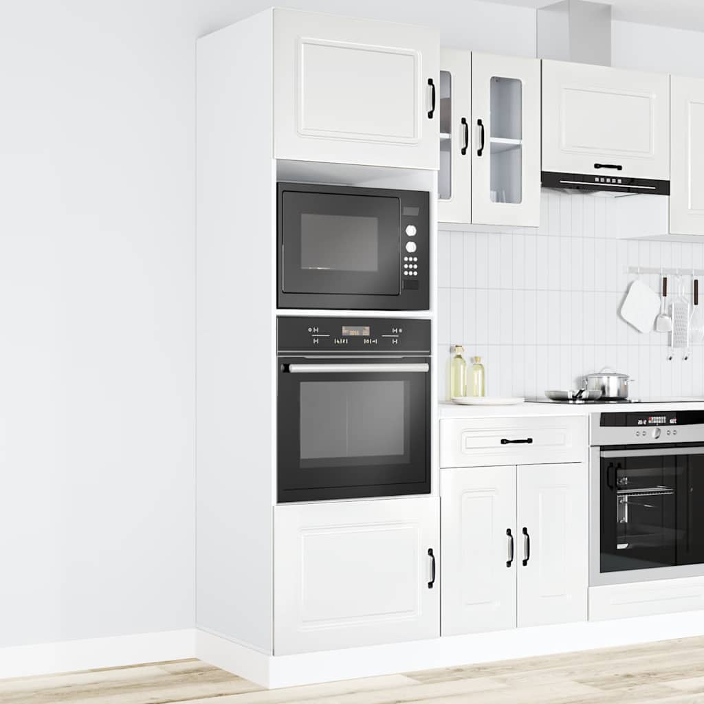 Armadi Forno 2 pz Lucca Bianchi Lucido in Legno Multistrato - homemem39