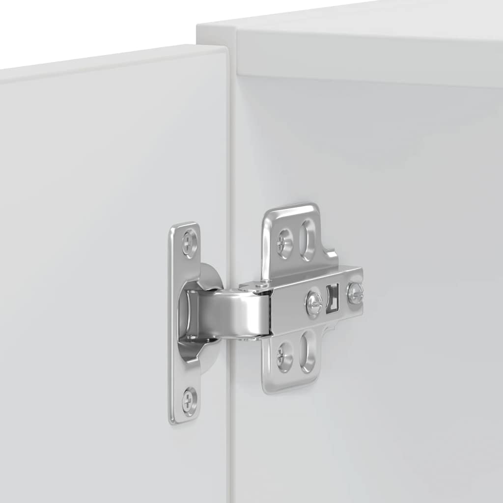Armadi Forno 2 pz Lucca Bianchi Lucido in Legno Multistrato - homemem39