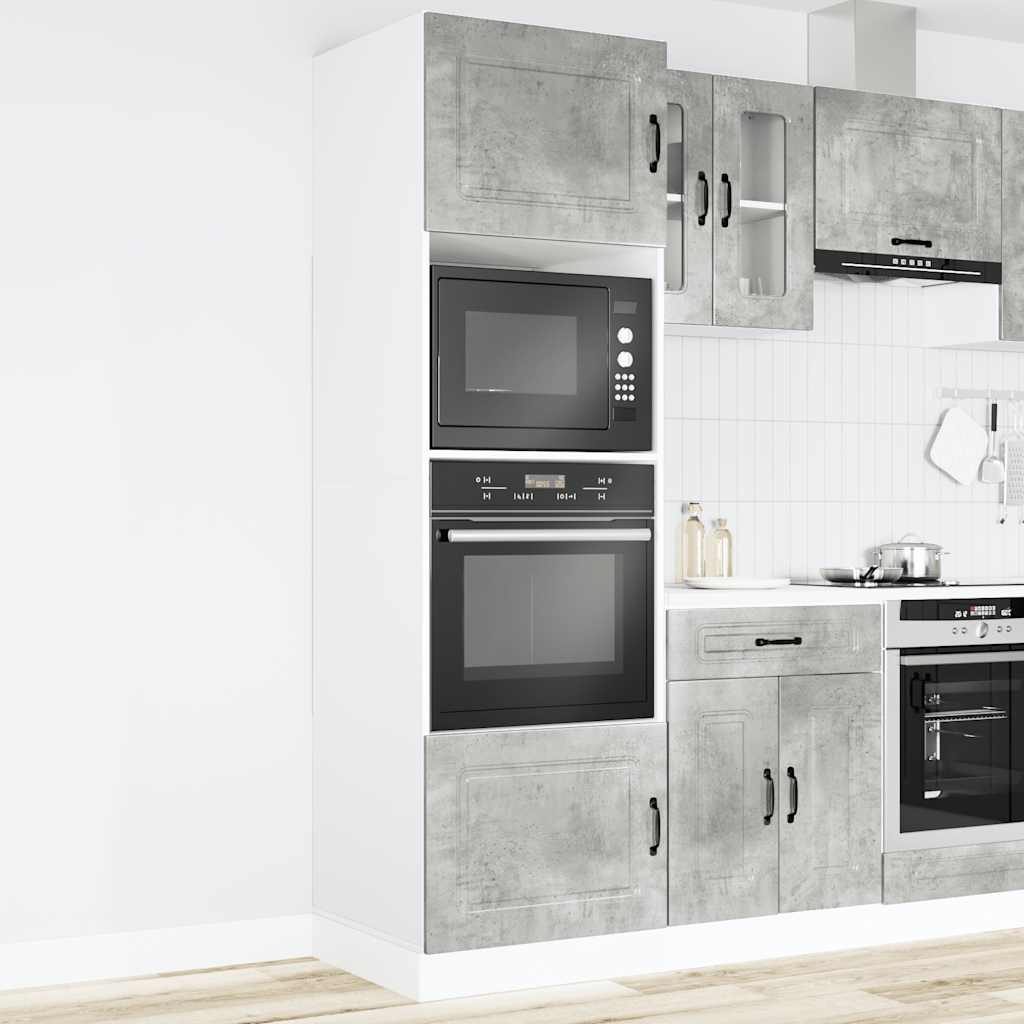 Armadi Forno 2 pz Lucca Grigio Cemento in Legno Multistrato - homemem39