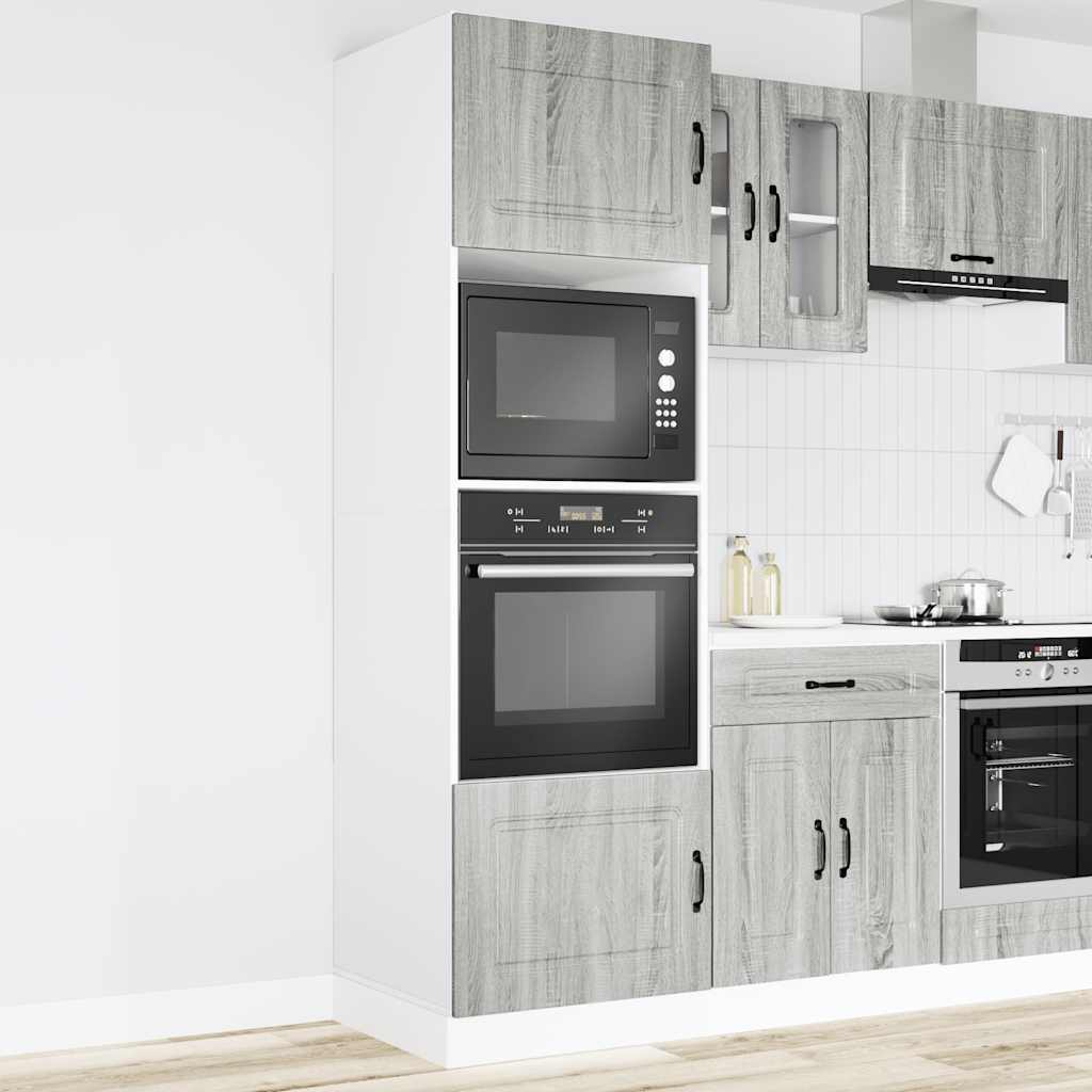 Armadi Forno 2 pz Lucca Grigio Sonoma in Legno Multistrato - homemem39