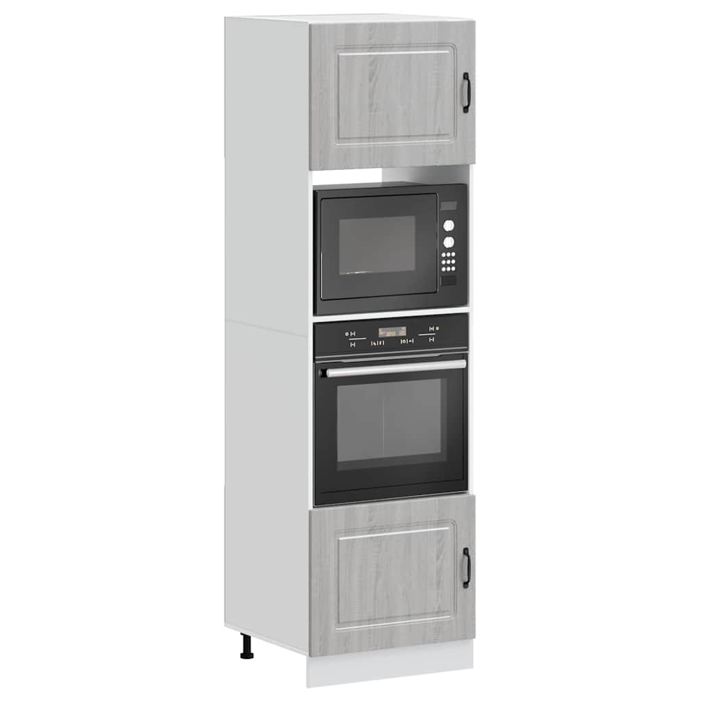 Armadi Forno 2 pz Lucca Grigio Sonoma in Legno Multistrato - homemem39