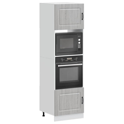 Armadi Forno 2 pz Lucca Grigio Sonoma in Legno Multistrato - homemem39