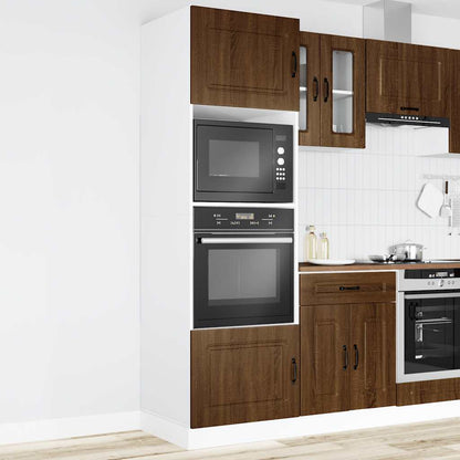 Armadi Forno 2 pz Kalmar Rovere Marrone in Legno Multistrato | homemem39
