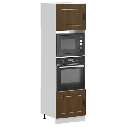 Armadi Forno 2 pz Kalmar Rovere Marrone in Legno Multistrato | homemem39