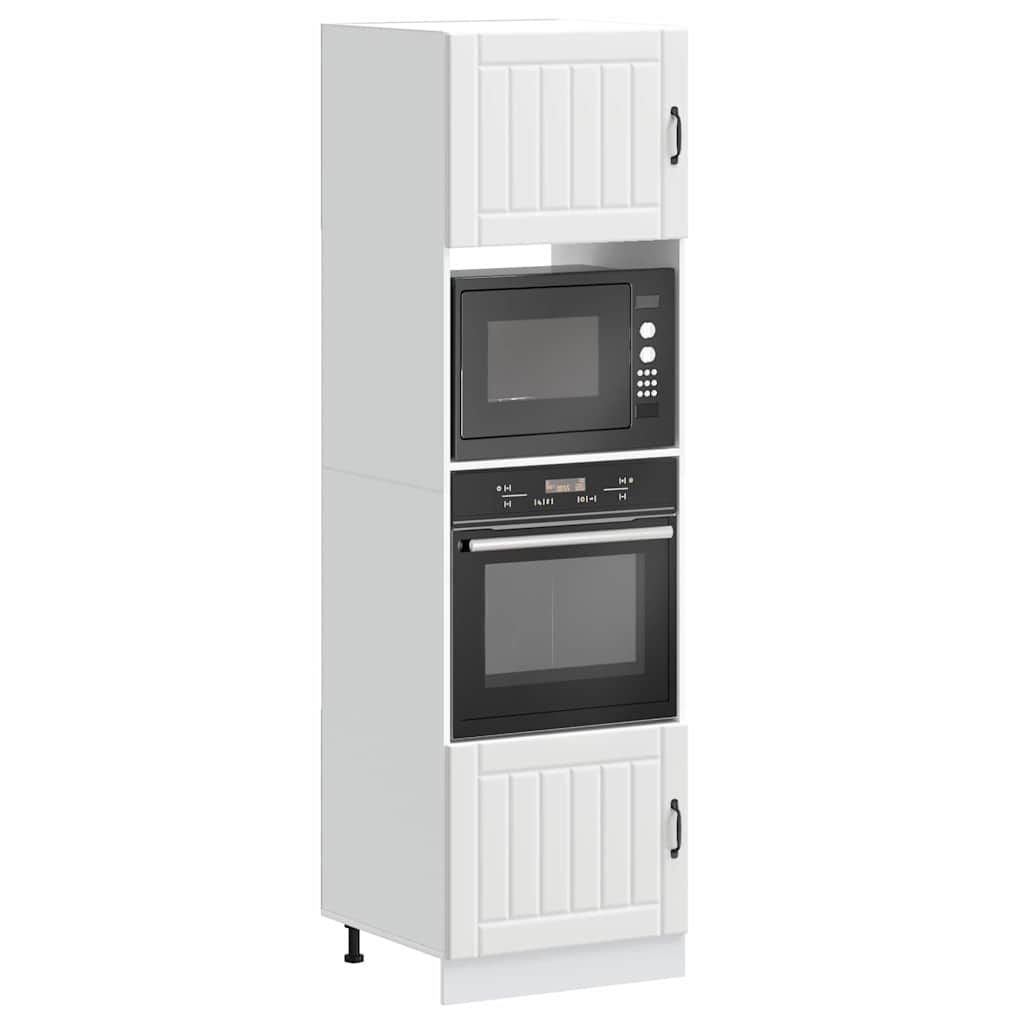 Armadi Forno 2 pz Kalmar Bianchi in Legno Multistrato - homemem39