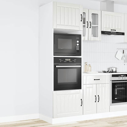 Armadi Forno 2 pz Lucca Bianchi Lucido in Legno Multistrato | homemem39
