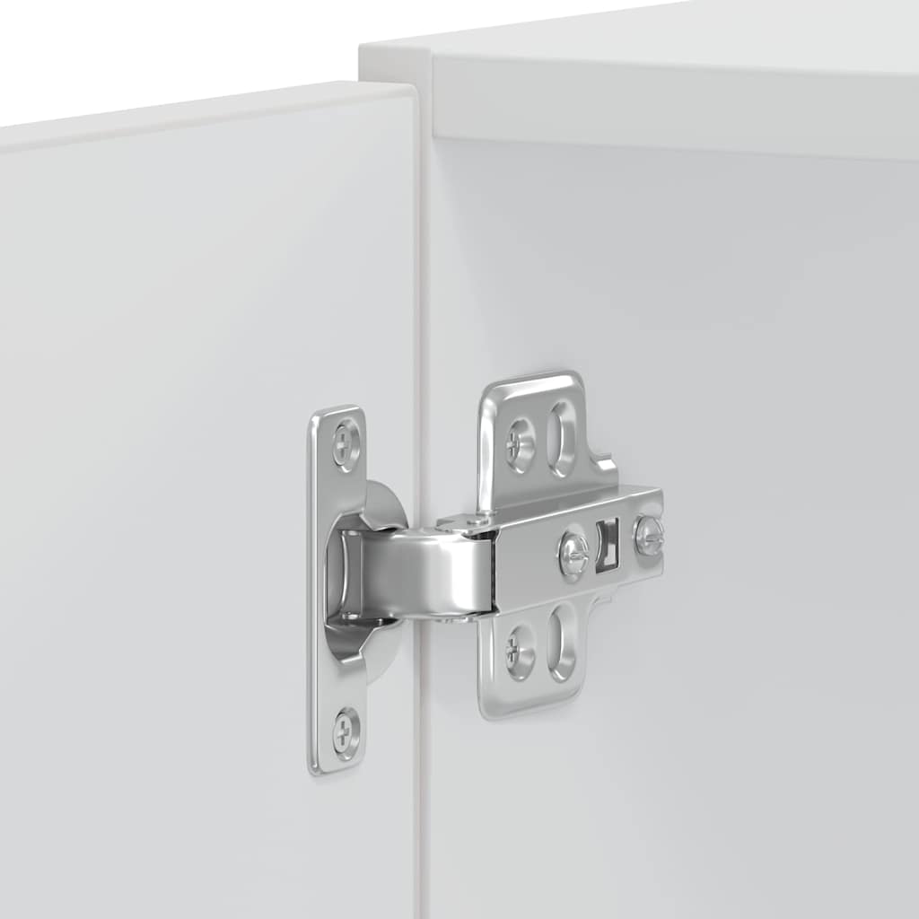 Armadi Forno 2 pz Kalmar Bianchi Lucido in Legno Multistrato - homemem39