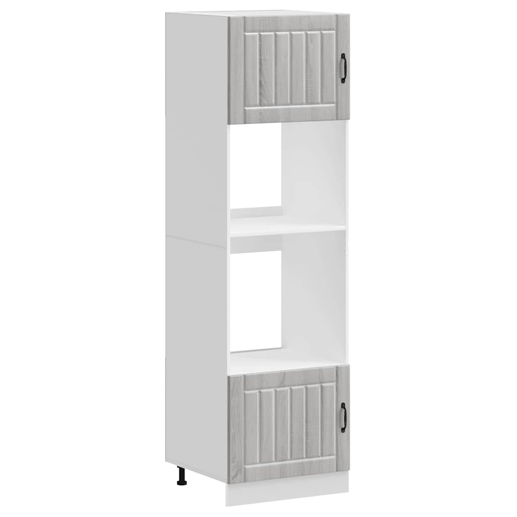 Armadi Forno 2 pz Kalmar Grigio Sonoma in Legno Multistrato - homemem39