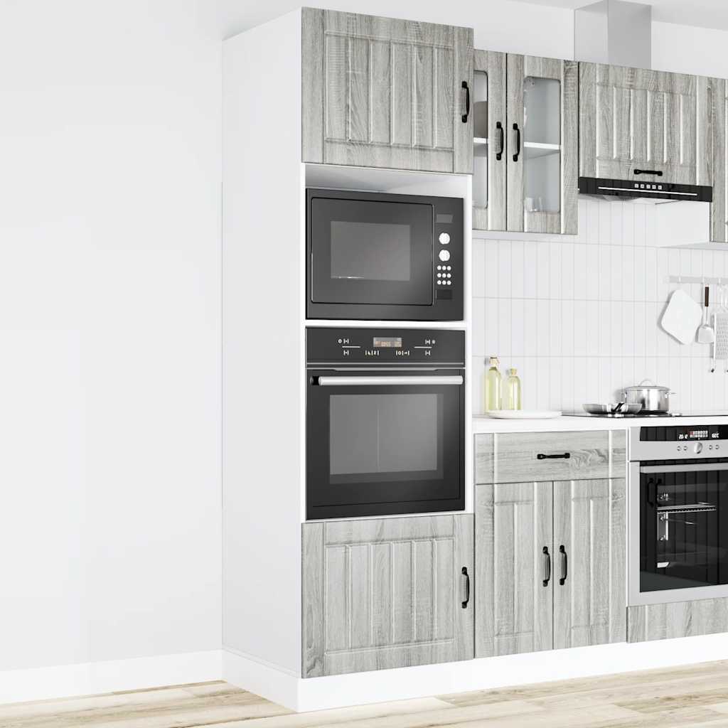 Armadi Forno 2 pz Kalmar Grigio Sonoma in Legno Multistrato - homemem39