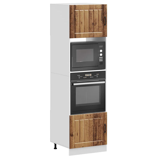 Armadi Forno 2 pz Kalmar Legno Antico in Legno Multistrato - homemem39