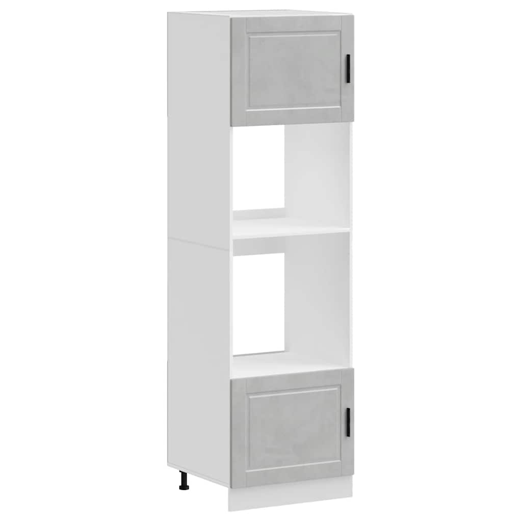 Armadi Forno 2 pz Porto Grigio Cemento in Legno Multistrato - homemem39