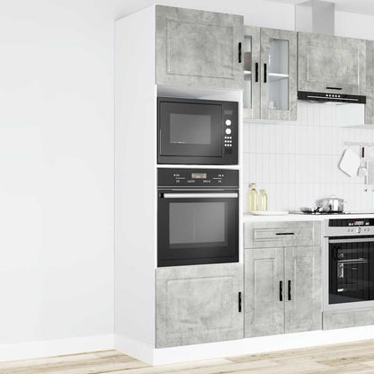 Armadi Forno 2 pz Porto Grigio Cemento in Legno Multistrato - homemem39