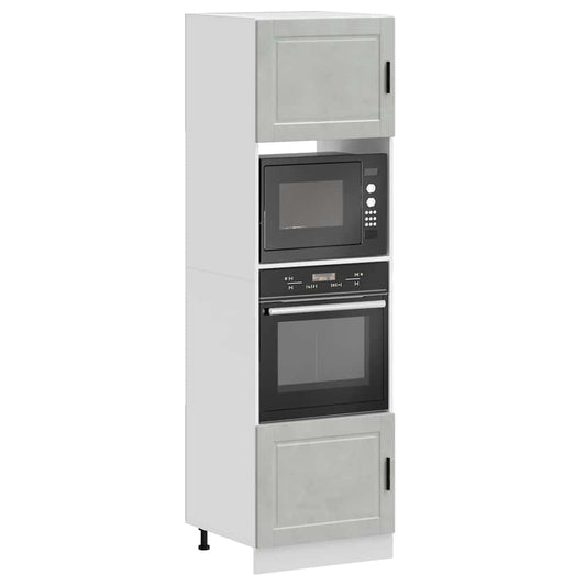 Armadi Forno 2 pz Porto Grigio Cemento in Legno Multistrato - homemem39