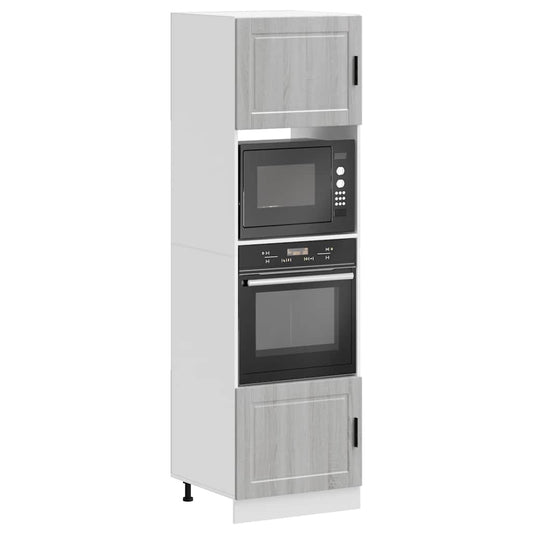 Armadi Forno 2 pz Porto Grigio Sonoma in Legno Multistrato - homemem39
