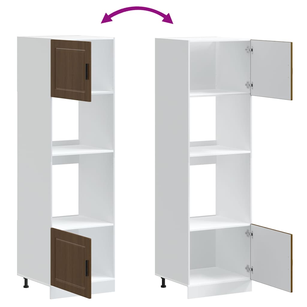 Armadi Forno 2 pz Porto Rovere Marrone in Legno Multistrato - homemem39