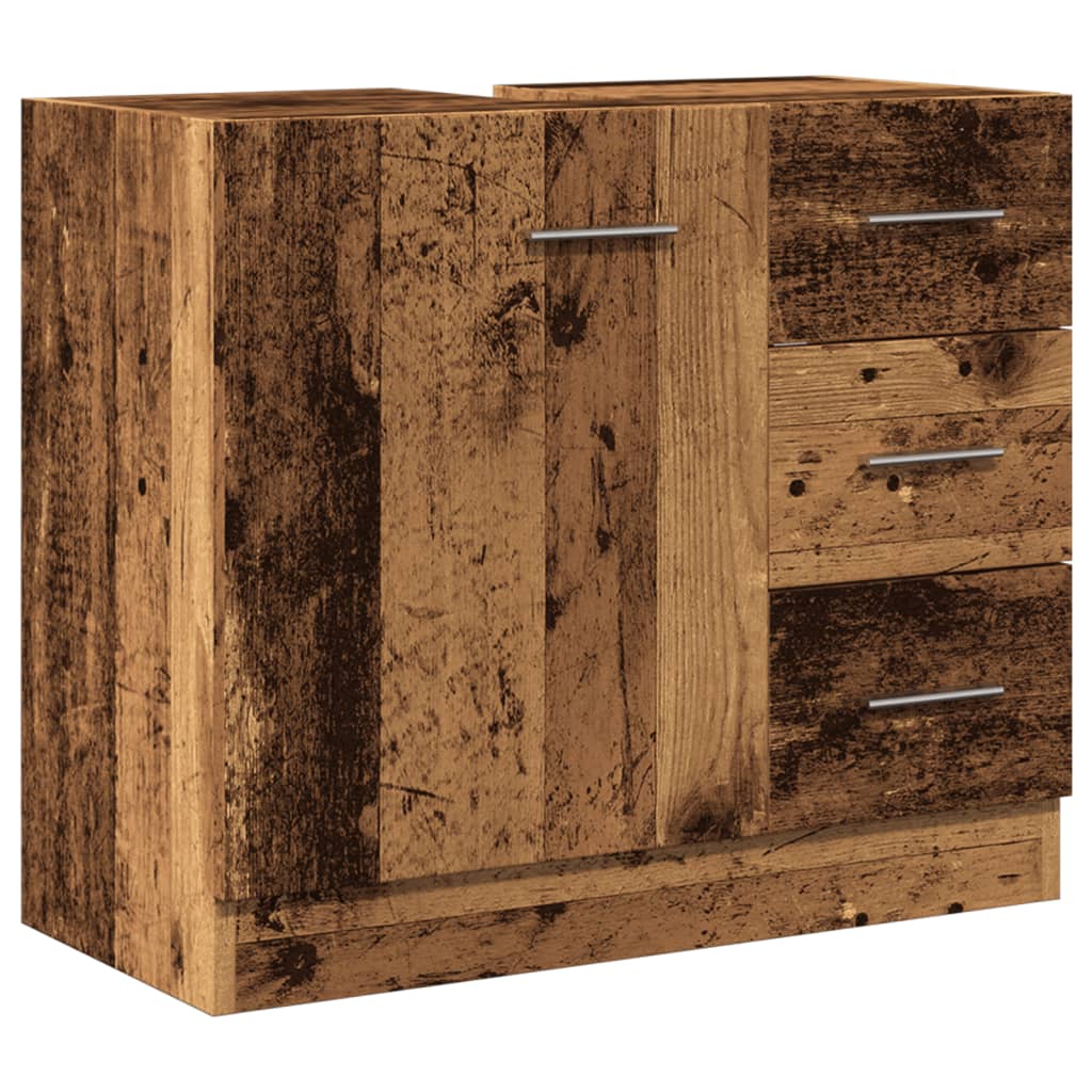 Mobile Sottolavabo Legno Vecchio 63x30x54 cm in Truciolato | homemem39