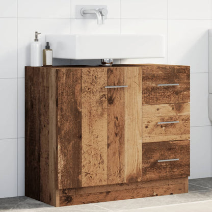 Mobile Sottolavabo Legno Vecchio 63x30x54 cm in Truciolato | homemem39