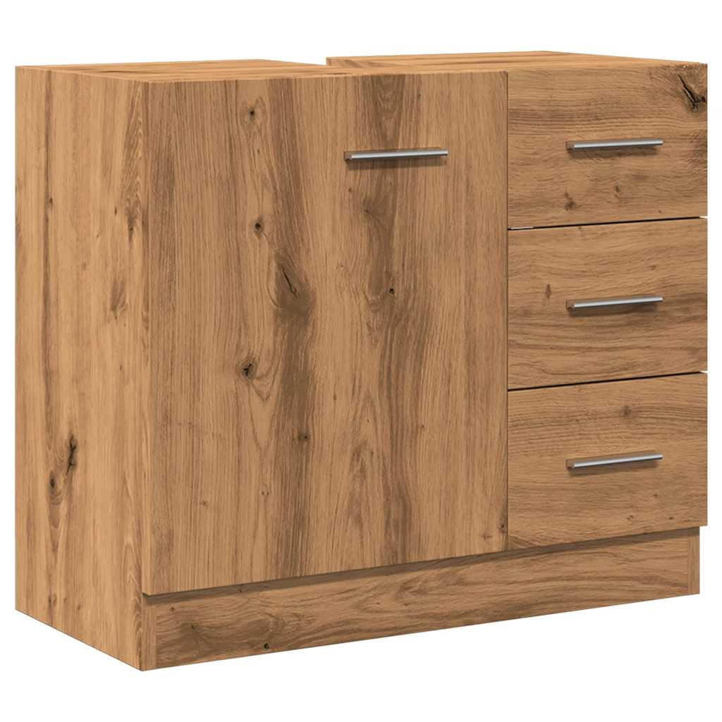 Mobile Lavabo Rovere Artigianale 63x30x54 cm in Truciolato