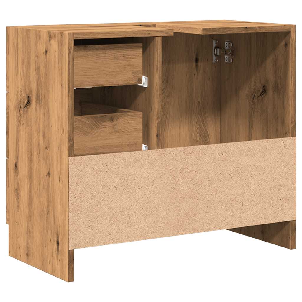 Mobile Lavabo Rovere Artigianale 63x30x54 cm in Truciolato
