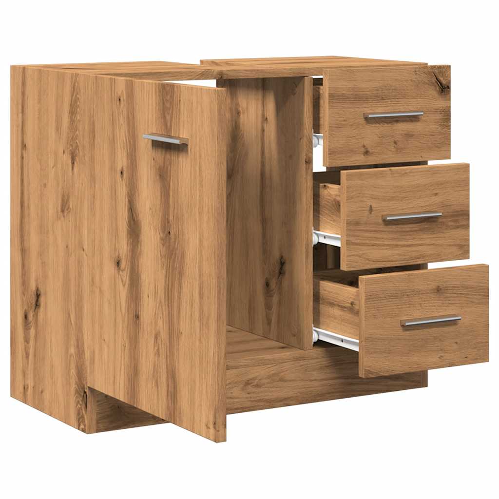 Mobile Lavabo Rovere Artigianale 63x30x54 cm in Truciolato
