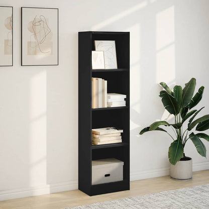 Libreria Nera 40x24x143 cm in Truciolato | homemem39
