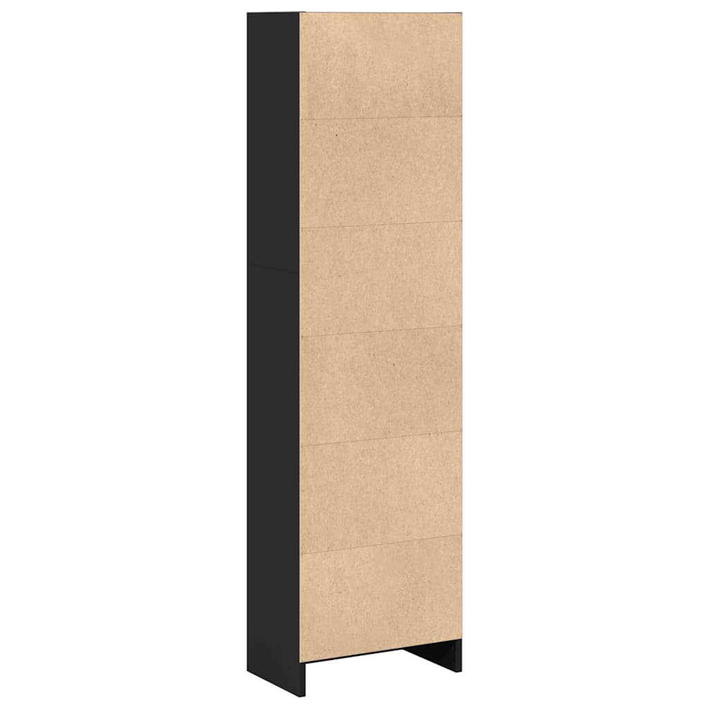 Libreria Nera 40x24x143 cm in Truciolato | homemem39
