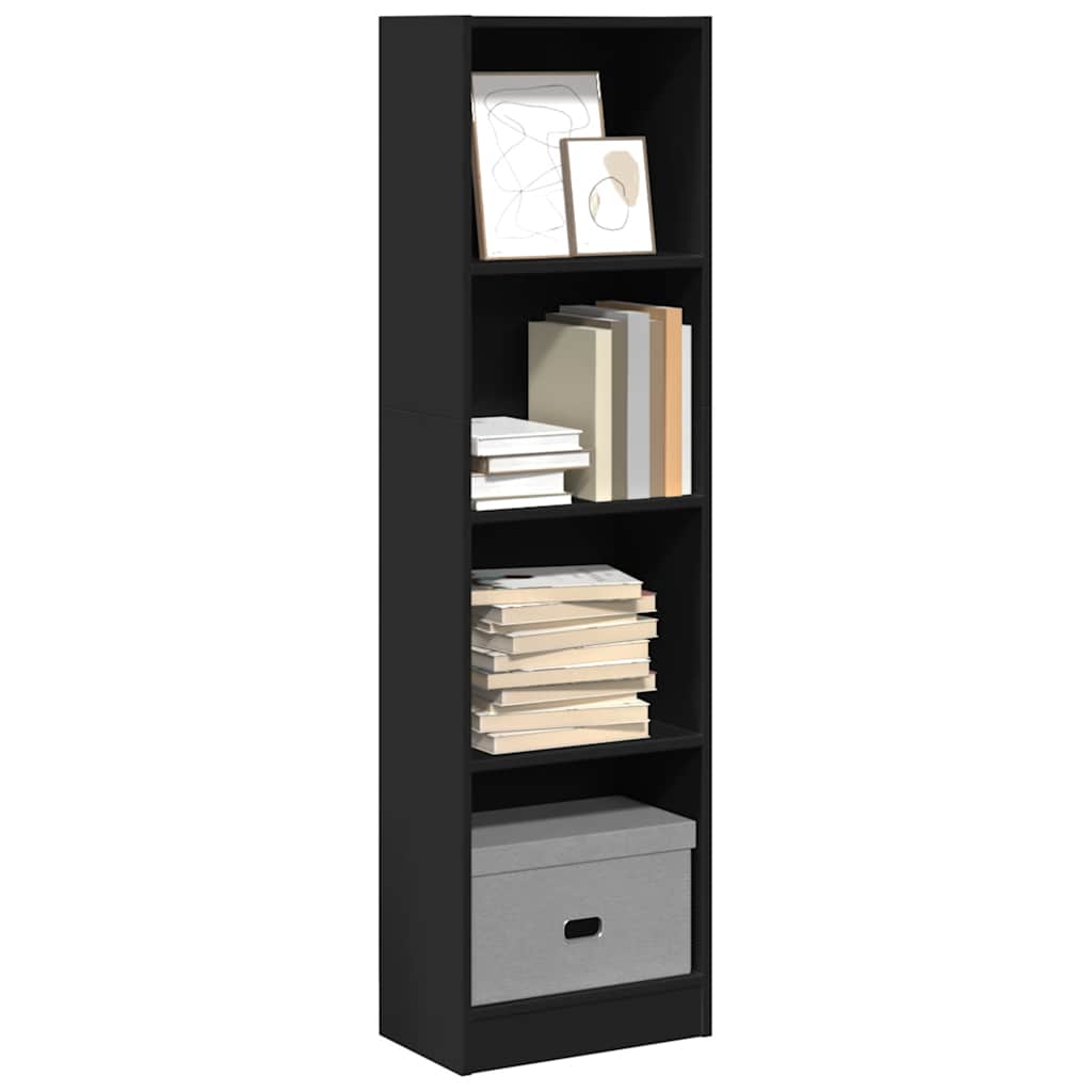 Libreria Nera 40x24x143 cm in Truciolato | homemem39