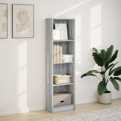 Libreria Grigio Sonoma 40x24x143 cm in Legno Multistrato | homemem39