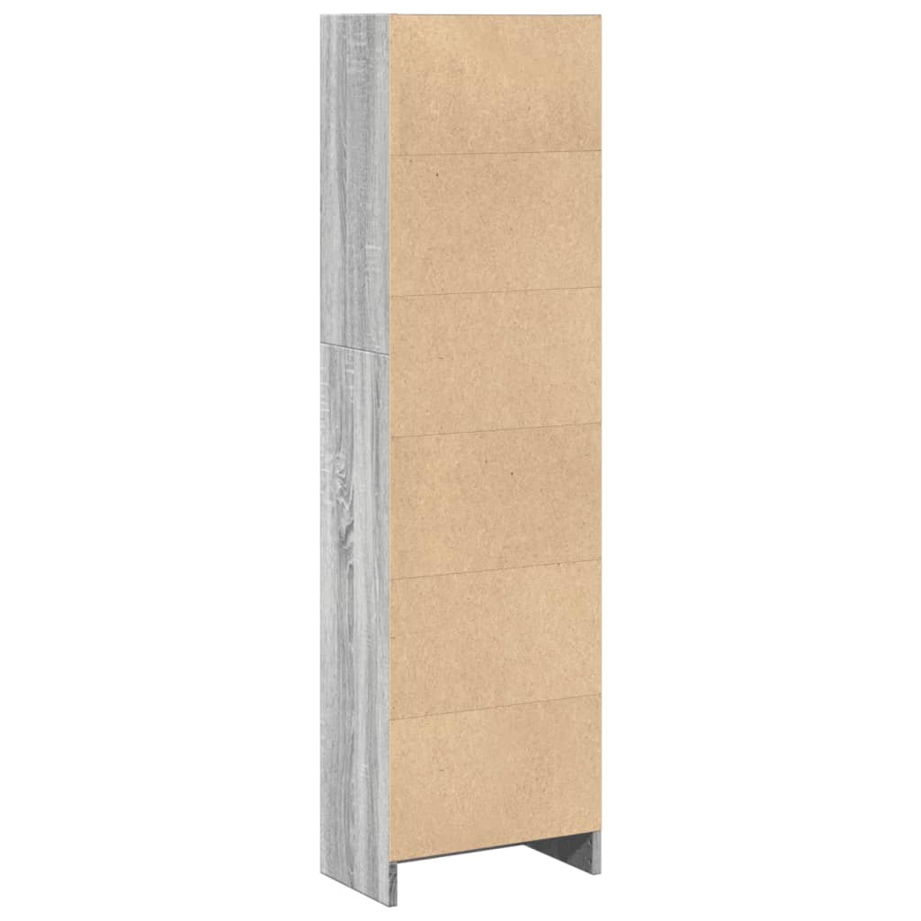 Libreria Grigio Sonoma 40x24x143 cm in Legno Multistrato | homemem39