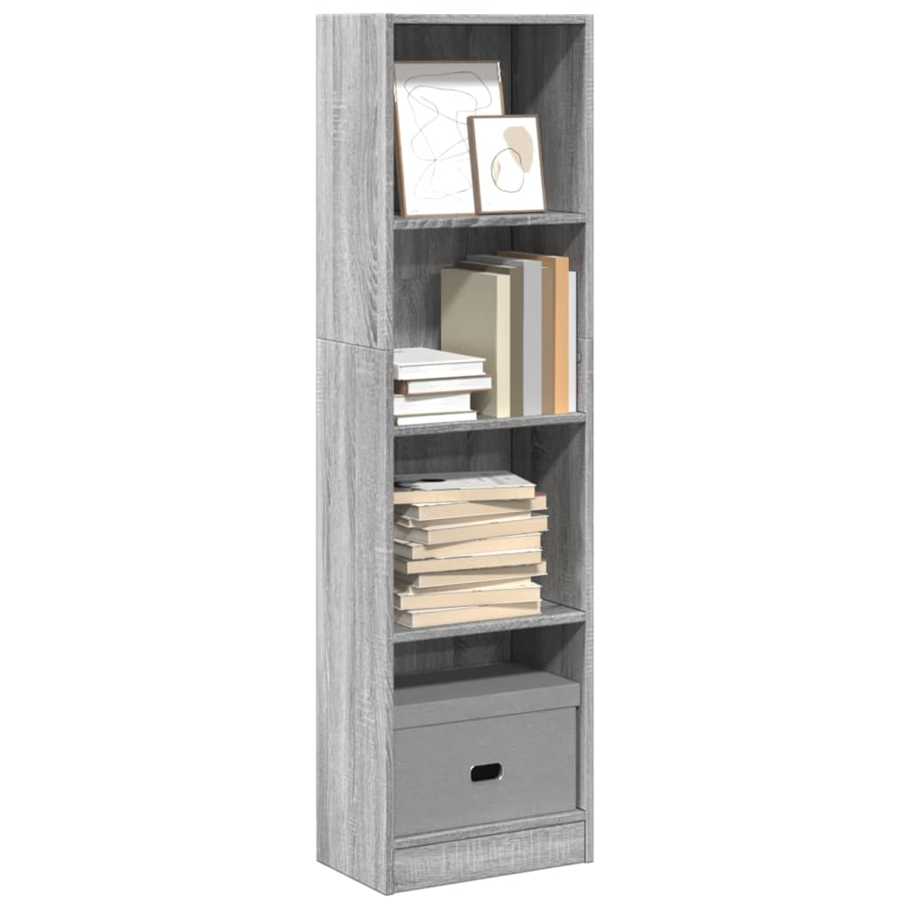 Libreria Grigio Sonoma 40x24x143 cm in Legno Multistrato | homemem39