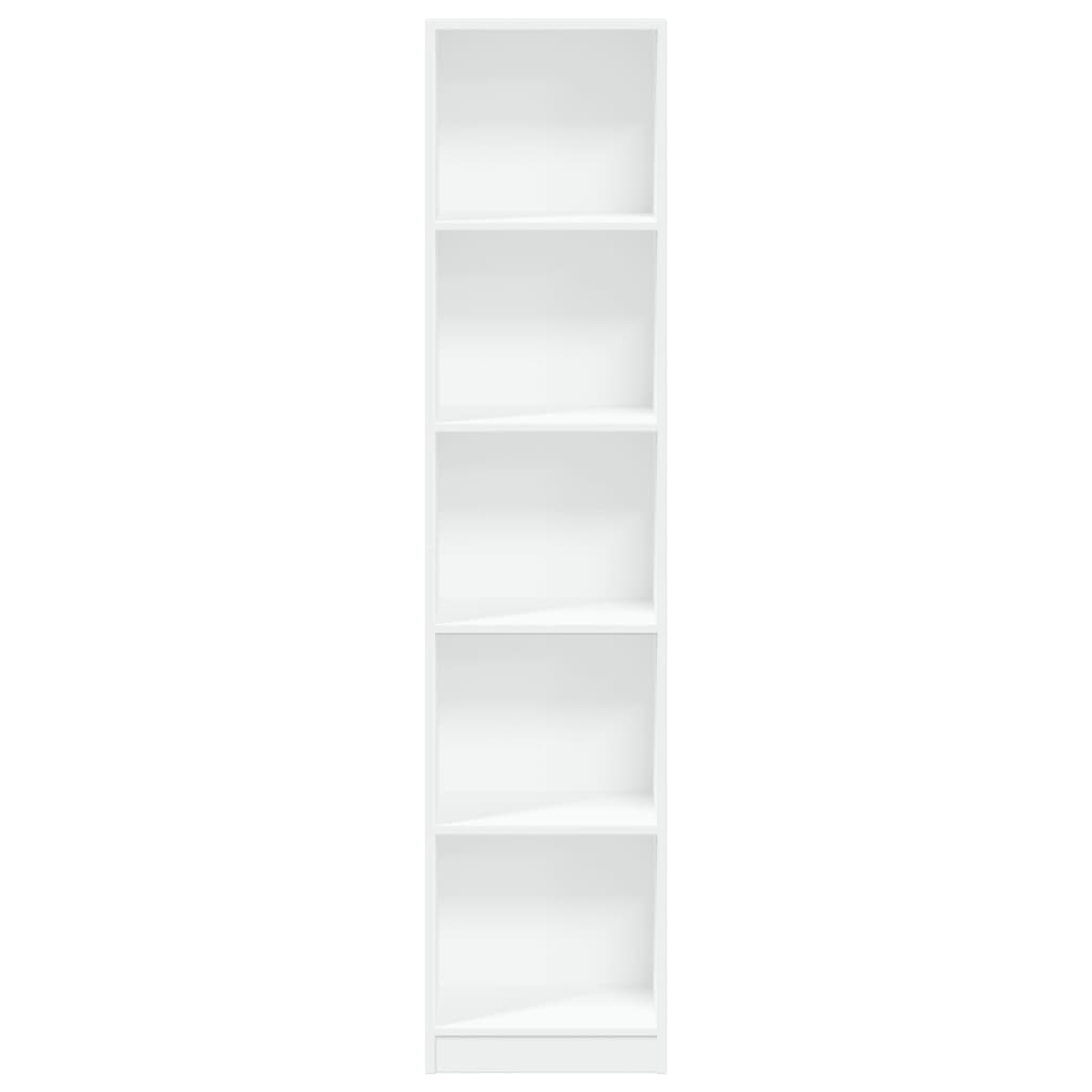 Libreria Bianca 40x24x176 cm in Legno Multistrato | homemem39
