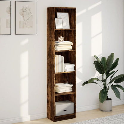 Libreria Rovere Fumo 40x24x176 cm in Legno Multistrato | homemem39
