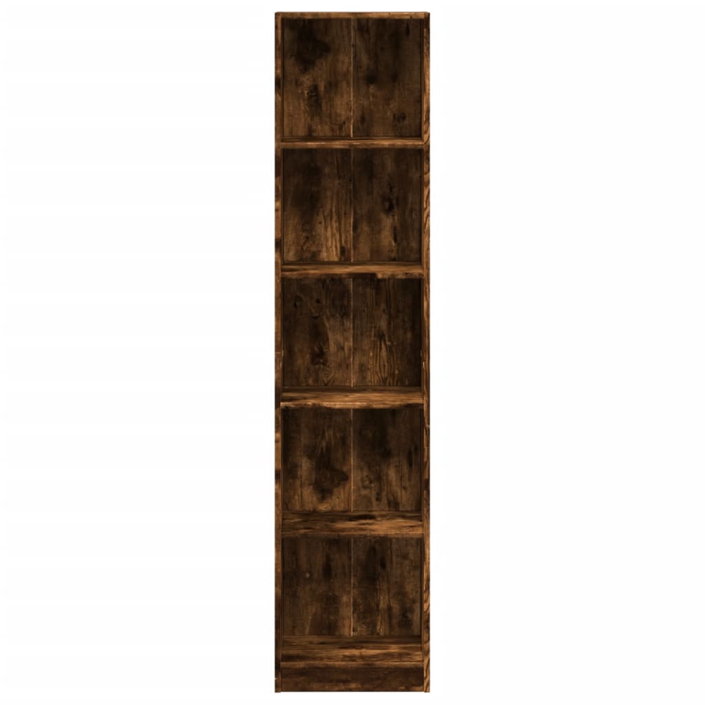 Libreria Rovere Fumo 40x24x176 cm in Legno Multistrato | homemem39