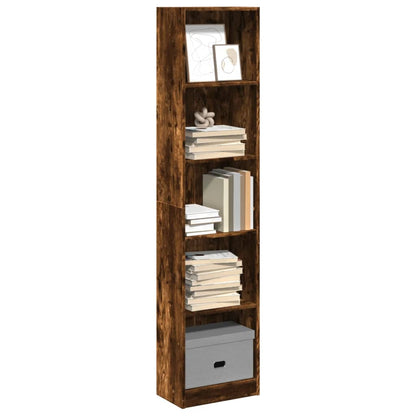 Libreria Rovere Fumo 40x24x176 cm in Legno Multistrato | homemem39
