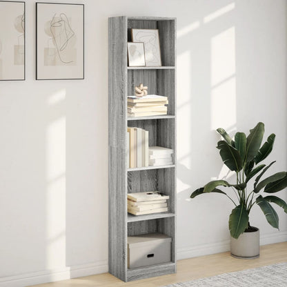 Libreria Grigio Sonoma 40x24x176 cm in Legno Multistrato | homemem39