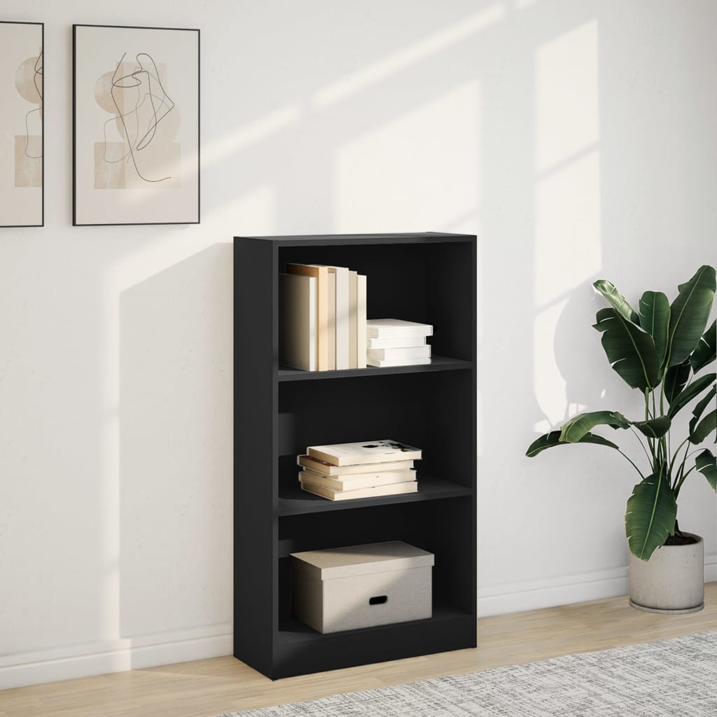 Libreria Nera 60x24x109 cm in Truciolato | homemem39