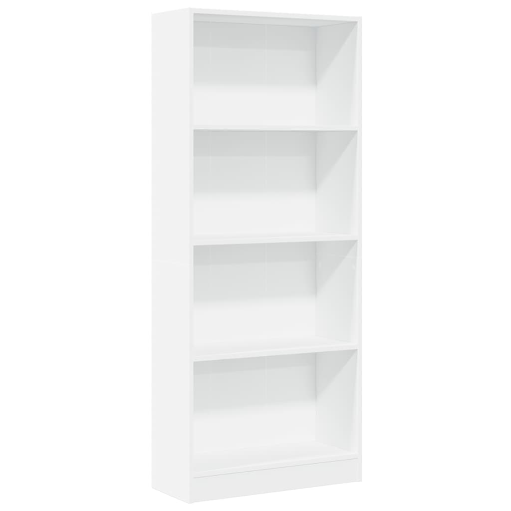 Libreria Bianca 60x24x143 cm in Legno Multistrato | homemem39