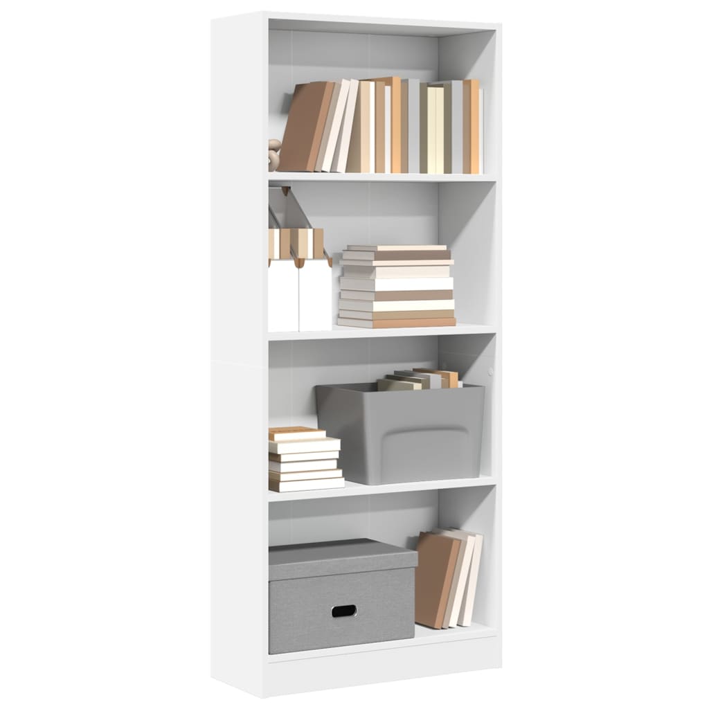 Libreria Bianca 60x24x143 cm in Legno Multistrato | homemem39