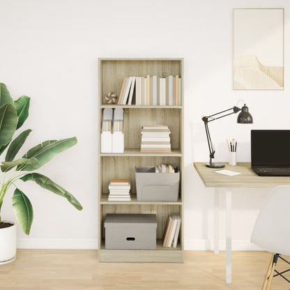 Libreria Rovere Sonoma 60x24x143 cm in Legno Multistrato | homemem39
