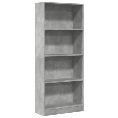 Libreria Grigio Cemento 60x24x143 cm in Legno Multistrato | homemem39