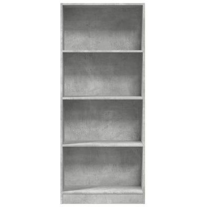 Libreria Grigio Cemento 60x24x143 cm in Legno Multistrato | homemem39