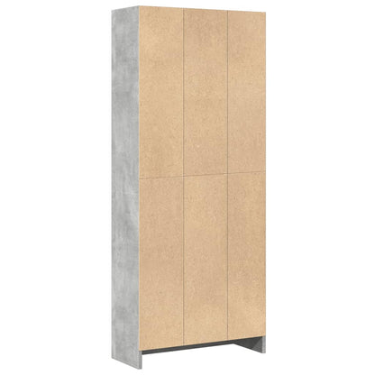 Libreria Grigio Cemento 60x24x143 cm in Legno Multistrato | homemem39