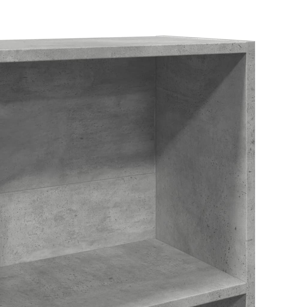 Libreria Grigio Cemento 60x24x143 cm in Legno Multistrato | homemem39