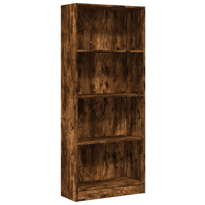 Libreria Rovere Fumo 60x24x143 cm in Legno Multistrato | homemem39