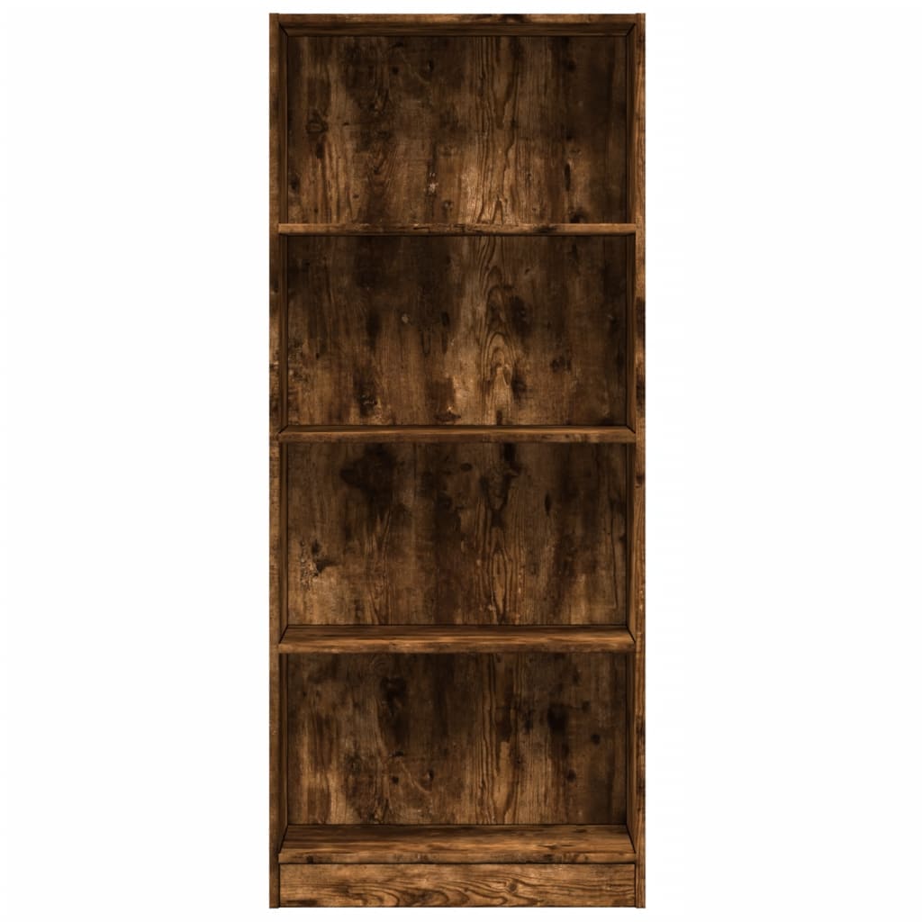 Libreria Rovere Fumo 60x24x143 cm in Legno Multistrato | homemem39