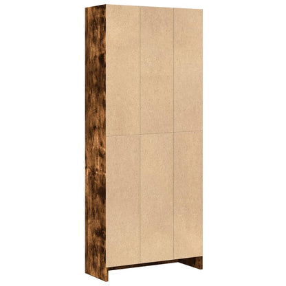 Libreria Rovere Fumo 60x24x143 cm in Legno Multistrato | homemem39