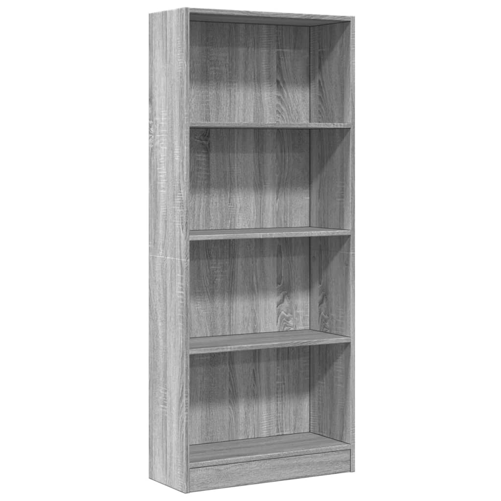 Libreria Grigio Sonoma 60x24x143 cm in Legno Multistrato | homemem39