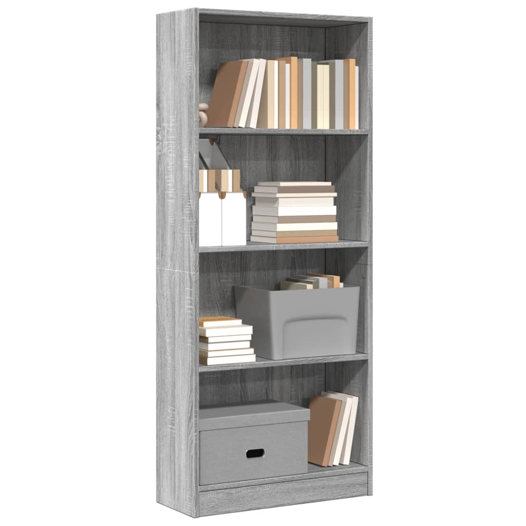 Libreria Grigio Sonoma 60x24x143 cm in Legno Multistrato | homemem39